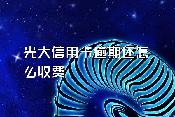 光大信用卡逾期还怎么收费