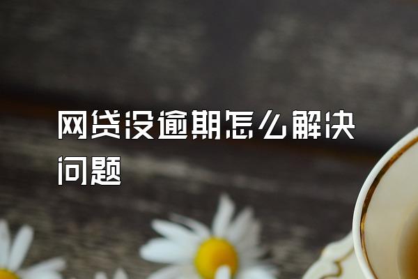 网贷没逾期怎么解决问题