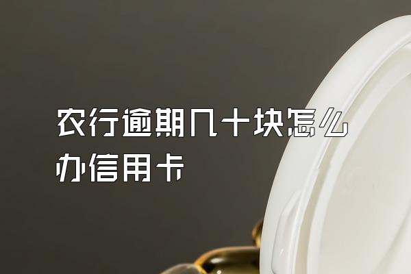 农行逾期几十块怎么办信用卡