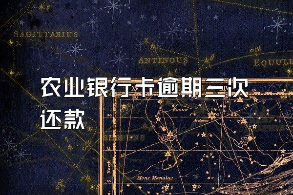 农业银行卡逾期三次还款