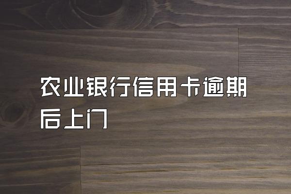 农业银行信用卡逾期后上门