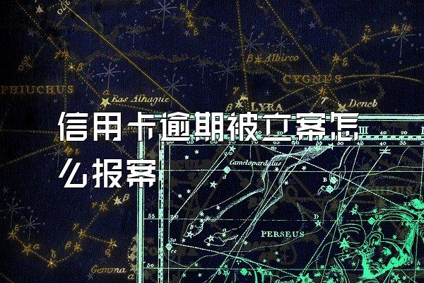 信用卡逾期被立案怎么报案