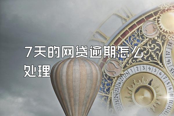 7天的网贷逾期怎么处理