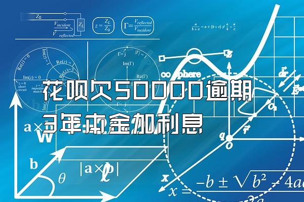 花呗欠50000逾期3年本金加利息