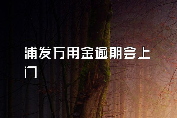 浦发万用金逾期会上门