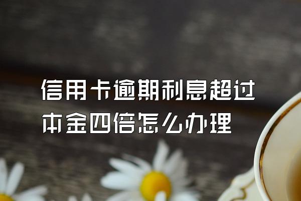 信用卡逾期利息超过本金四倍怎么办理