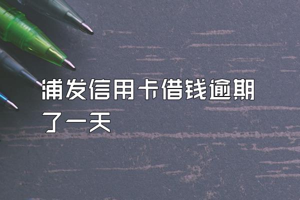 浦发信用卡借钱逾期了一天