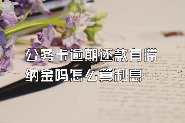 公务卡逾期还款有滞纳金吗怎么算利息