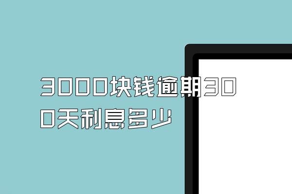 3000块钱逾期300天利息多少