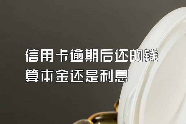 信用卡逾期后还的钱算本金还是利息