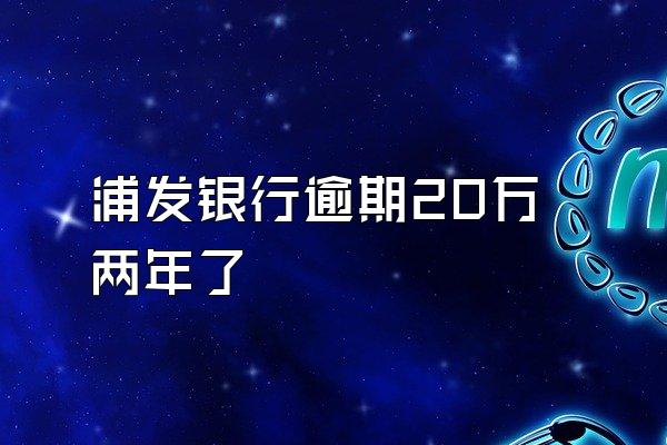 浦发银行逾期20万两年了