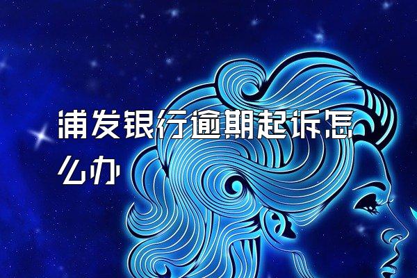 浦发银行逾期起诉怎么办