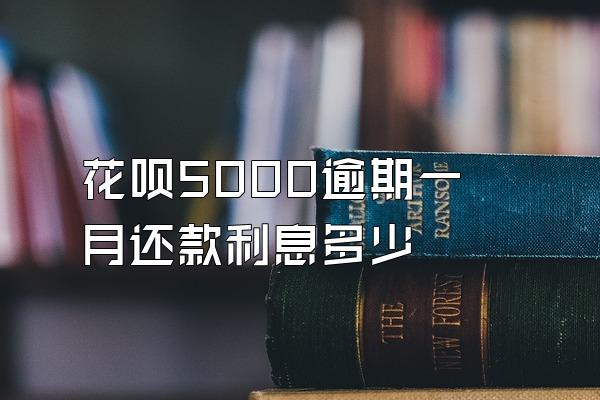 花呗5000逾期一月还款利息多少