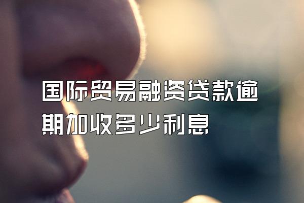 国际贸易融资贷款逾期加收多少利息