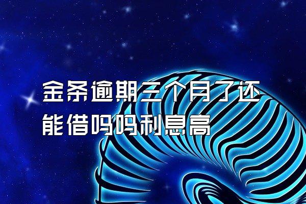 金条逾期三个月了还能借吗吗利息高