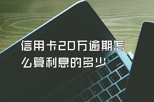 信用卡20万逾期怎么算利息的多少