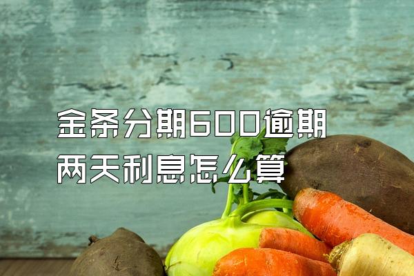 金条分期600逾期两天利息怎么算