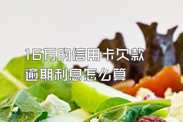 16万的信用卡欠款逾期利息怎么算