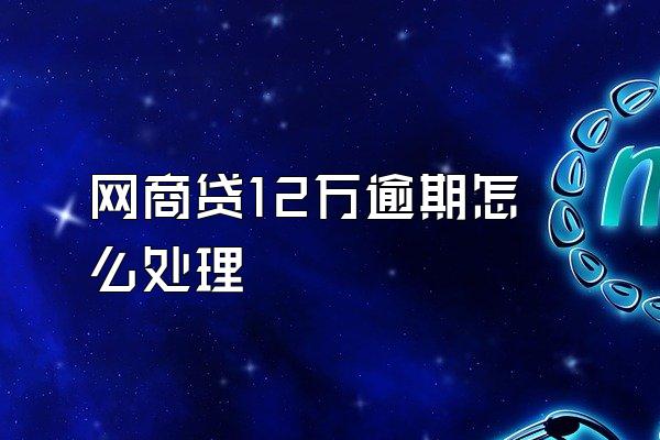 网商贷12万逾期怎么处理