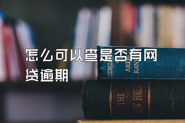 怎么可以查是否有网贷逾期