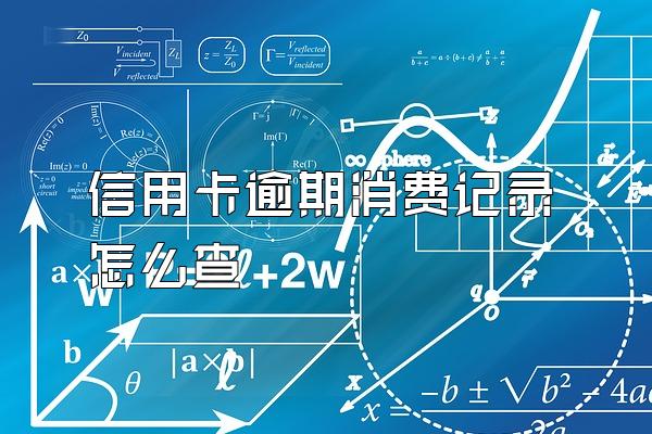 信用卡逾期消费记录怎么查