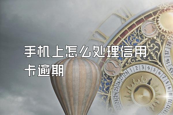 手机上怎么处理信用卡逾期