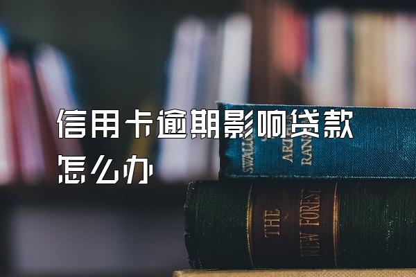 信用卡逾期影响贷款怎么办