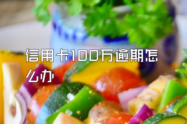 信用卡100万逾期怎么办