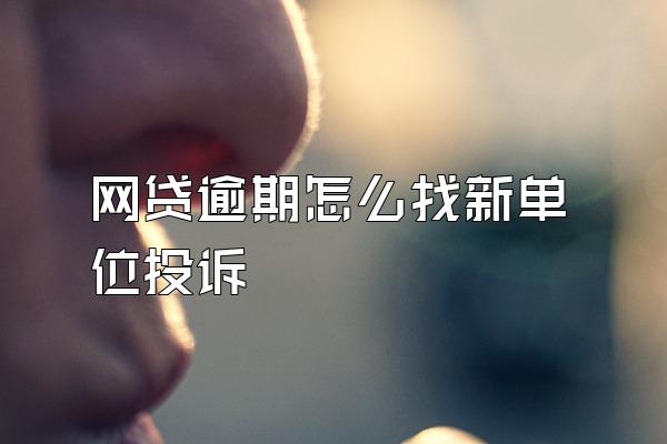 网贷逾期怎么找新单位投诉