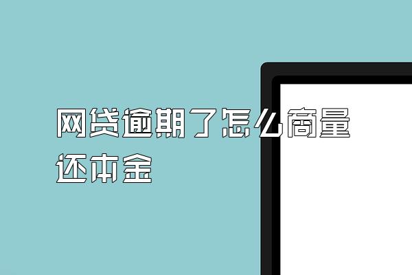 网贷逾期了怎么商量还本金